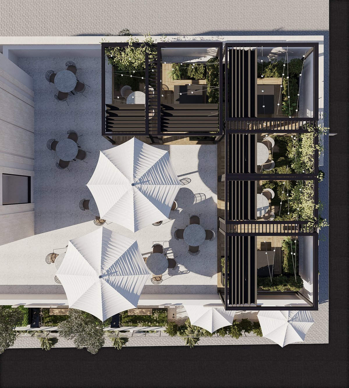 ARC WALK rooftop plan view