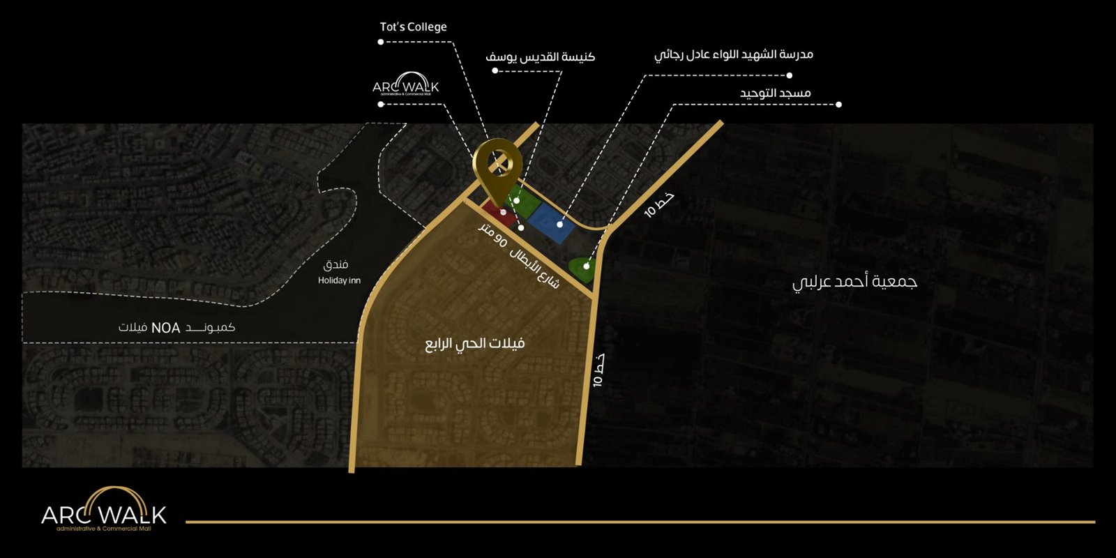 Map showing ARC WALK location in El Obour